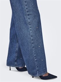 ONLY HW Jeans Rhinestone Hope Medium Blue Denim
